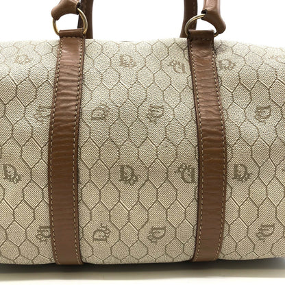 Christian Dior Dior Handbag Honeycomb Beige X Brown
