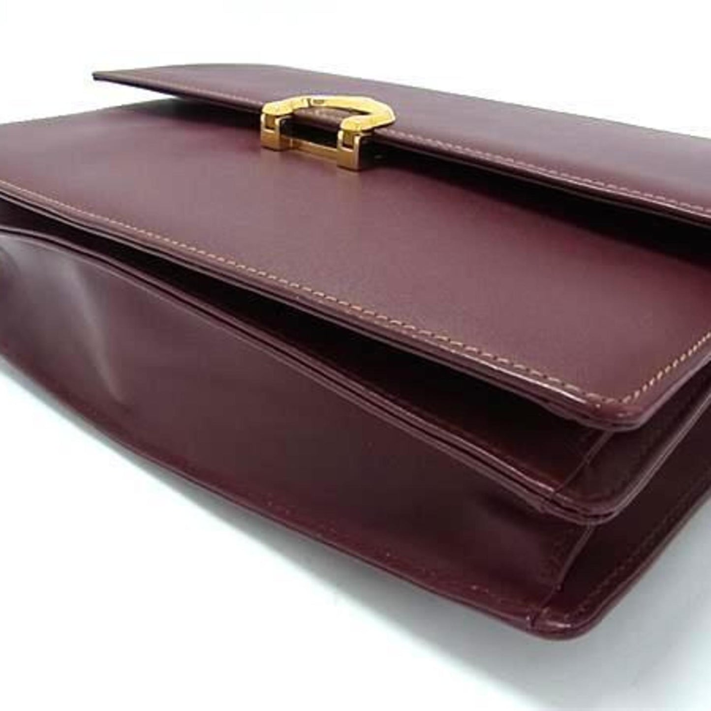 Cartier Must Line Shoulder Bag In Bordeaux Leather
