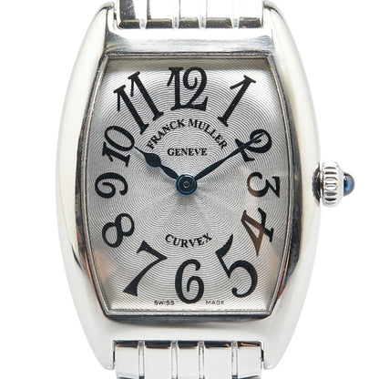 Franck Muller Tono Curvex Watch 1752 Quartz Silver Dial Stainless Steel