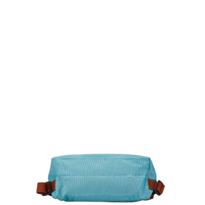 Longchamp Pliage Backpack Blue Brown Nylon Leather