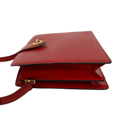 Louis Vuitton Capuchin Epi Leather Turnlock Shoulder Bag In Castilian Red 24538