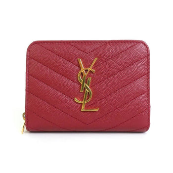 Saint Laurent Bifold Wallet Leather Red