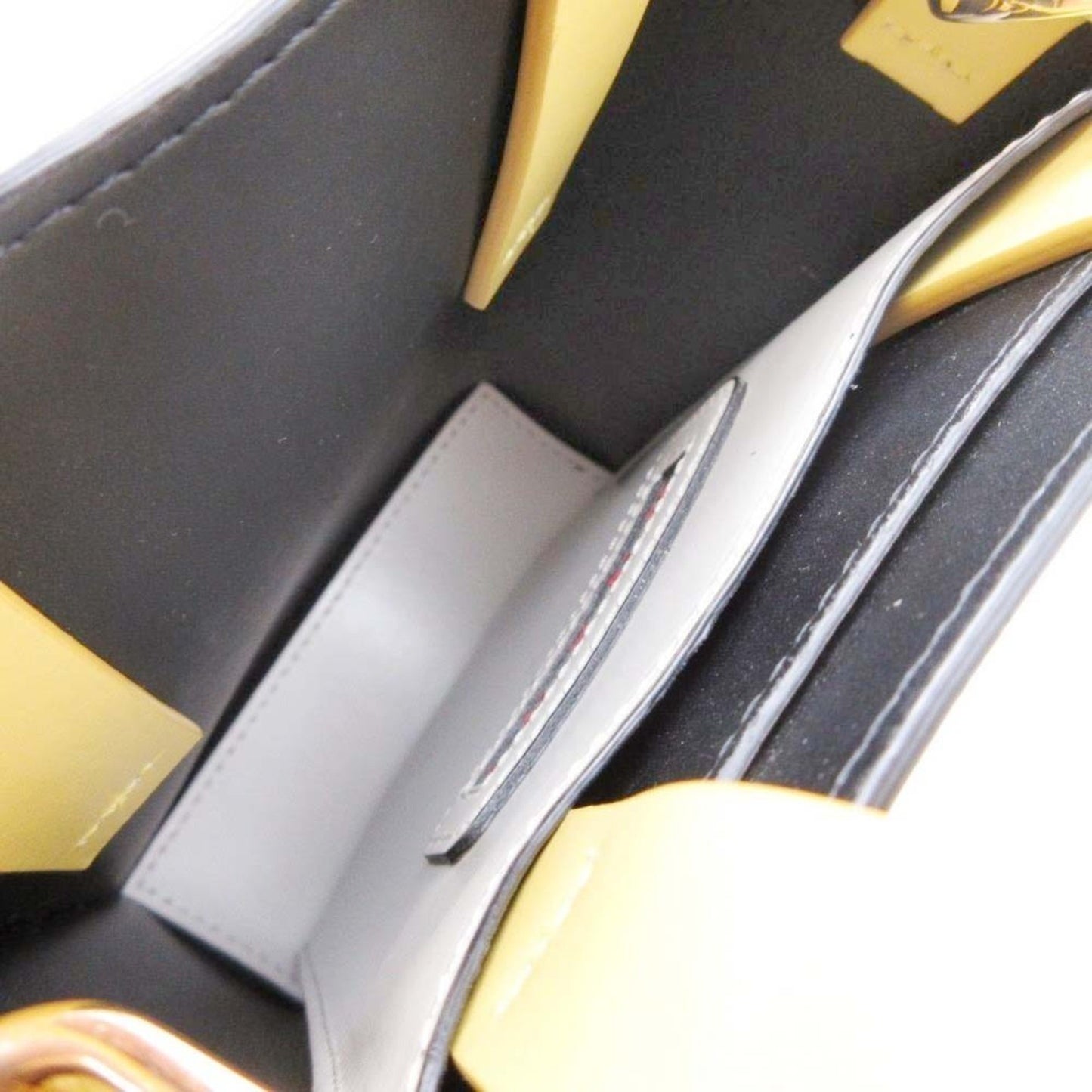 Marni Dot Museo Mini Dot Museo Shoulder Bag Tote Black White Yellow