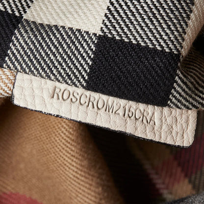 Burberry Check Buckle Tote With Floral Motif