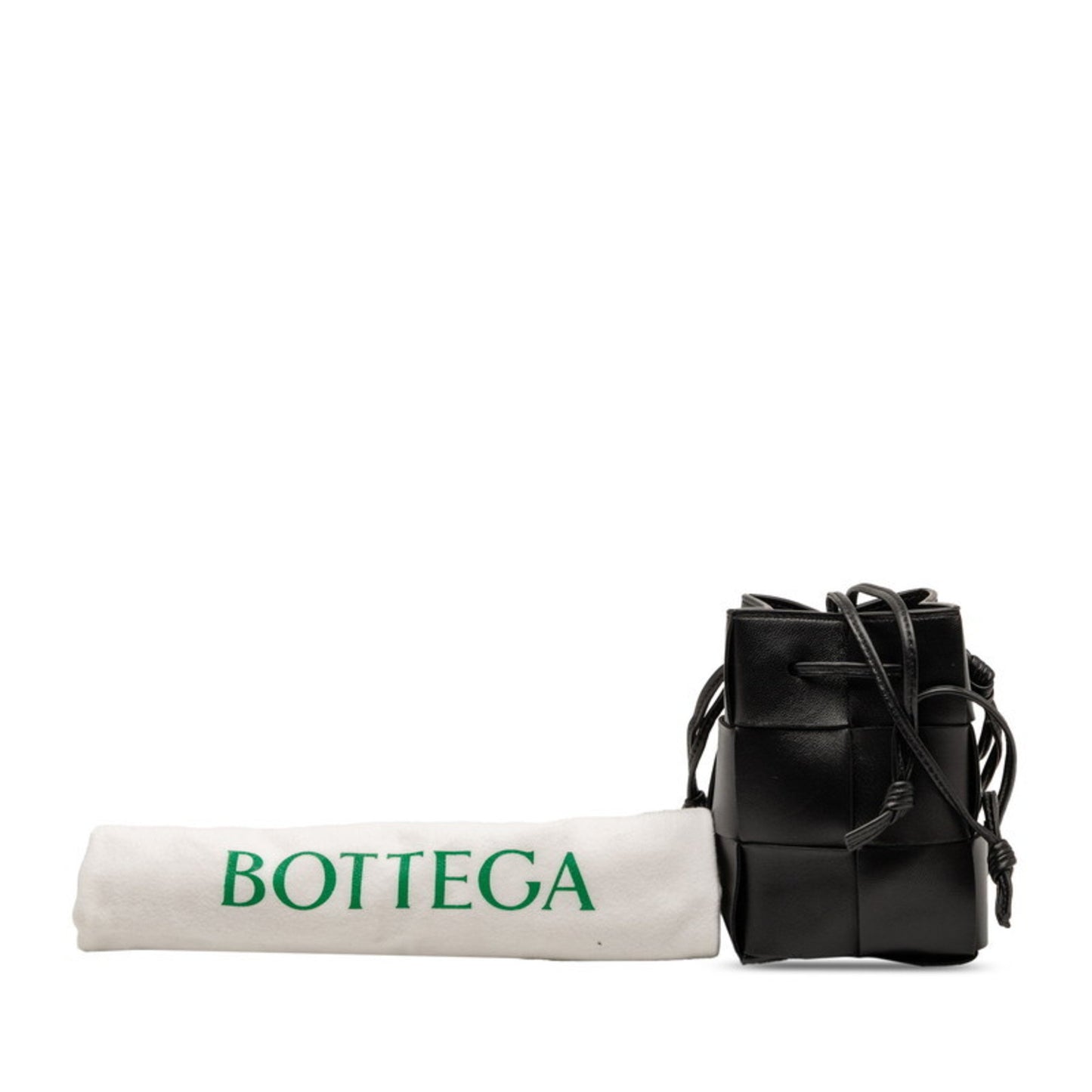Bottega Veneta Maxi Intrecciato Cassette Mini Shoulder Bag In Black Leather