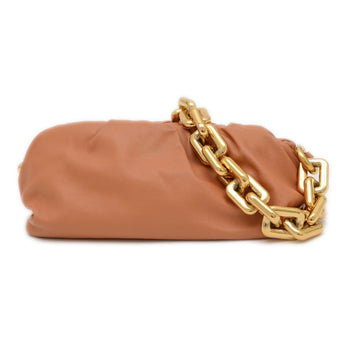 Bottega Veneta The Chain Pouch One-Shoulder Shoulder Bag In Brown Calfskin