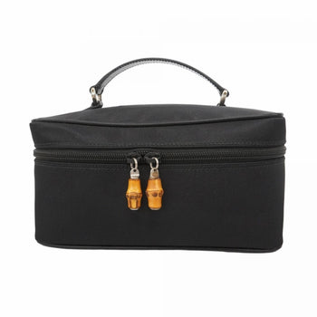 Gucci Bamboo Vanity Bag 032 1956 0150 Nylon Black