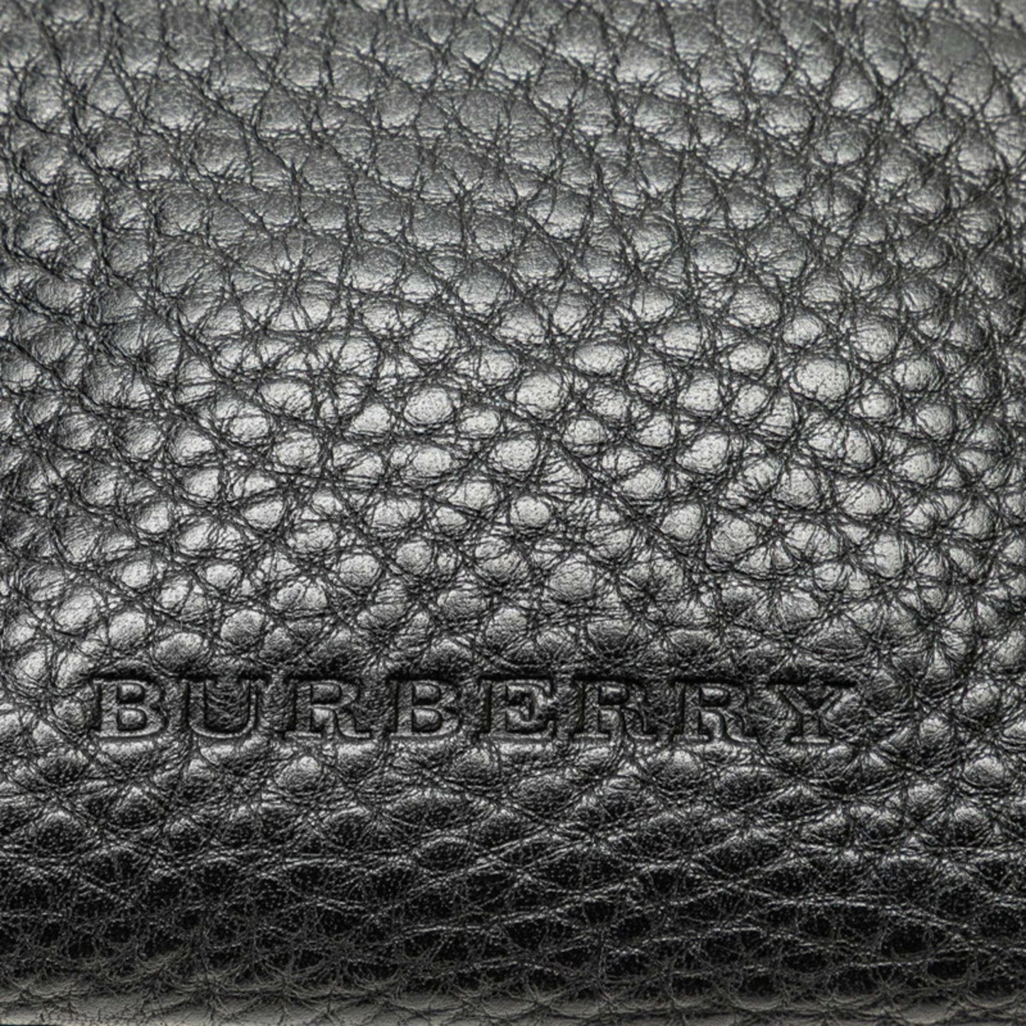 Burberry Nova Check Crossbody Shoulder Bag Pochette Black Leather