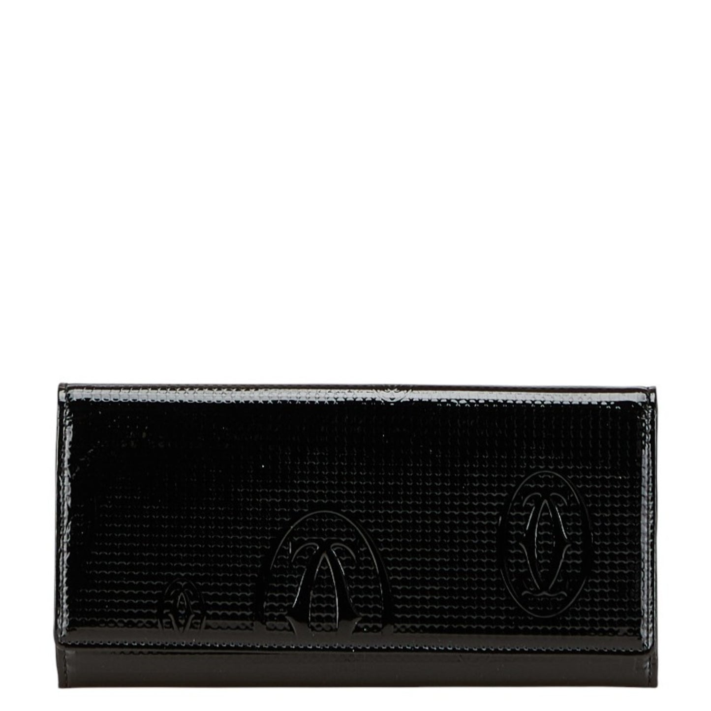 Cartier Happy Birthday Long Wallet Black Enamel