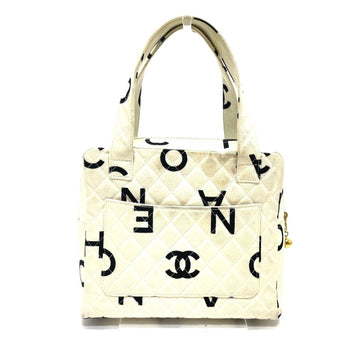 Chanel Cc Mark Bag Tote Bag Hand Bag Ivorybased X Black