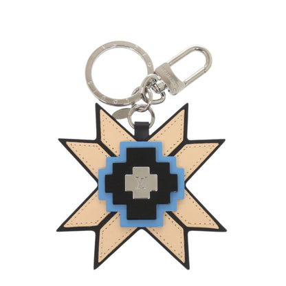Louis Vuitton Mp1646 Leather Plastic Beige Black Keychain 0075 Louis Vuitton