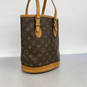 Louis Vuitton Monogram Bucket Pm Tote Bag M42238 Brown