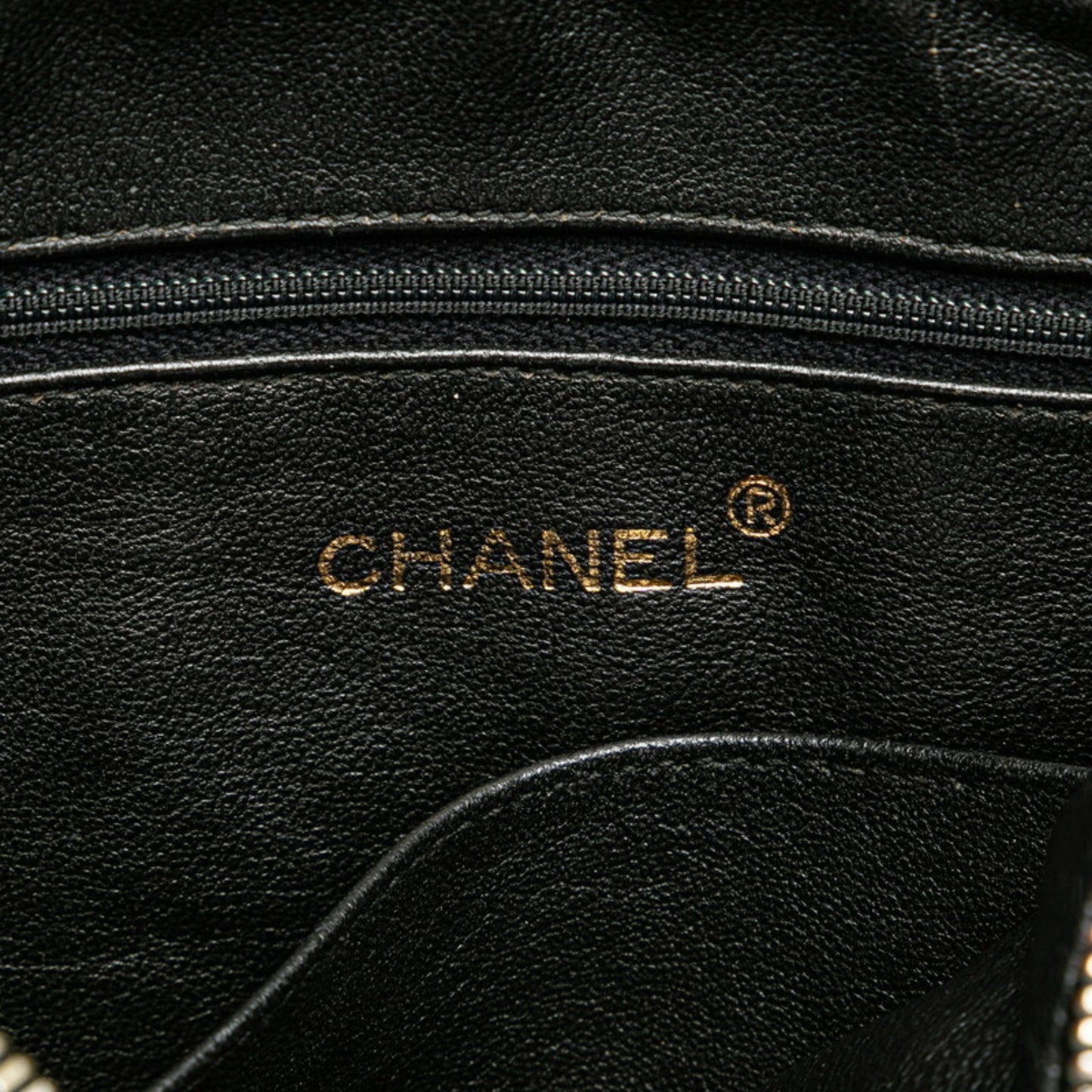 Chanel Coco Mark Bias Stitch Crossbody Shoulder Bag In Black Caviar Leather