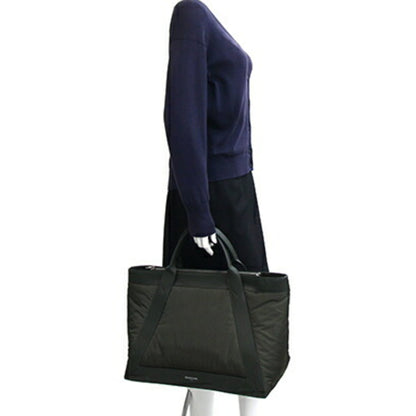 Balenciaga Handbag Navy Cabas M 363419 Khaki Nylon Leather Hand Tote