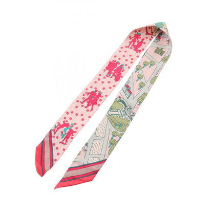 Hermes Herms Les Nouveaux Amoureux De Paris Twilly Silk Scarf For Women