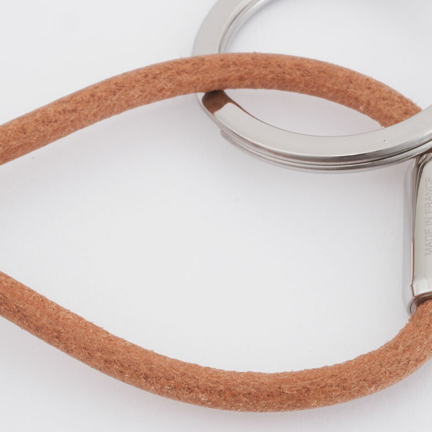 Hermes Keychain "Mobile H" Key Ring Beige | Silver H077361Fj00