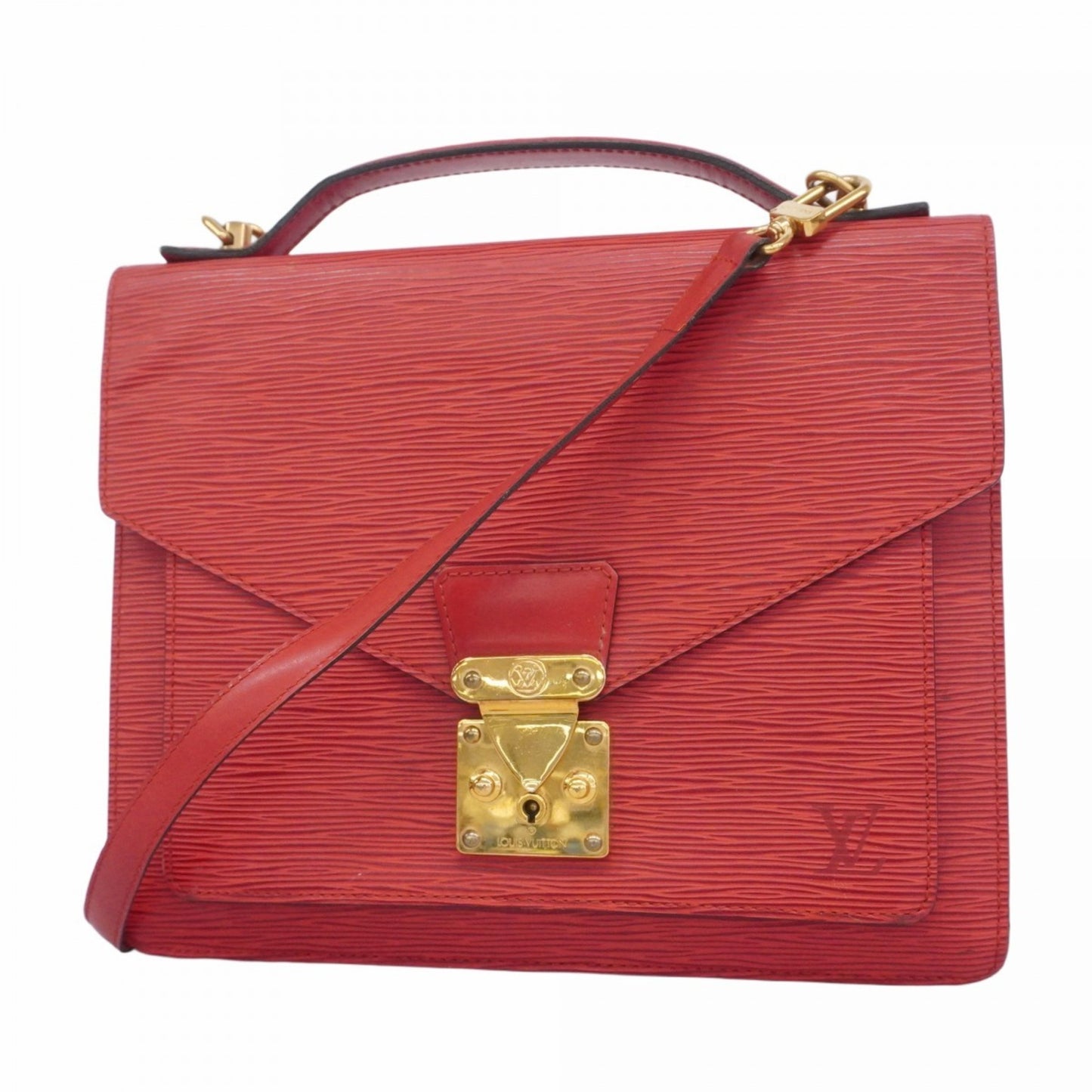 Louis Vuitton Epi Monceau Handbag M52127 Castilian Red 2-Way Bag
