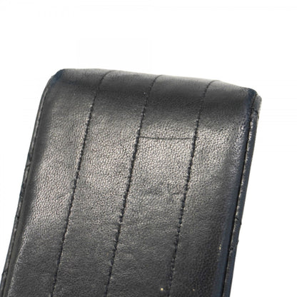 Chanel Shoulder Bag Matelasse W Chain Lambskin Black