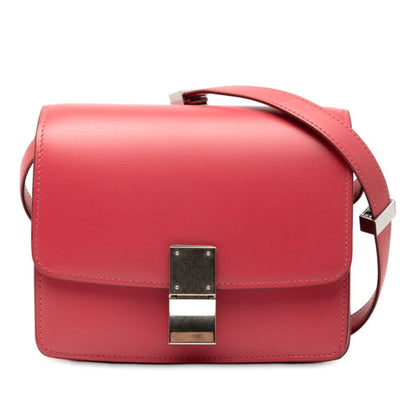 Celine Classic Box Small Shoulder Bag In Pink Leather