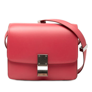 Celine Classic Box Small Shoulder Bag In Pink Leather