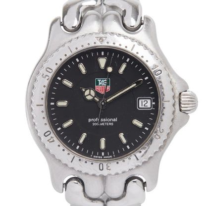 Tag Heuer Cell Watch Wg1214-K0 Quartz Black Dial Stainless Steel Boys' Heuer