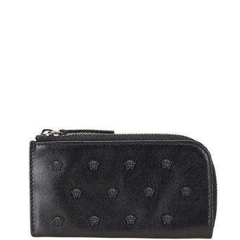 Versace Medusa Wallet/Coin Case Black Leather