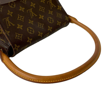 Louis Vuitton Looping Monogram Leather Handbag/One Shoulder Bag Brown 37775