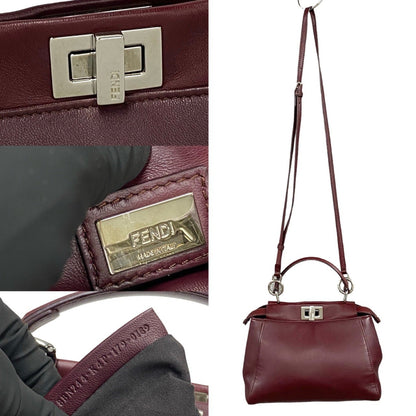 Fendi Peekaboo Mini Leather Turnlock 2-Way Handbag/Shoulder Bag