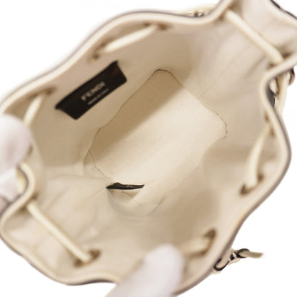 Fendi Zucca Canvas Handbag In White And Black