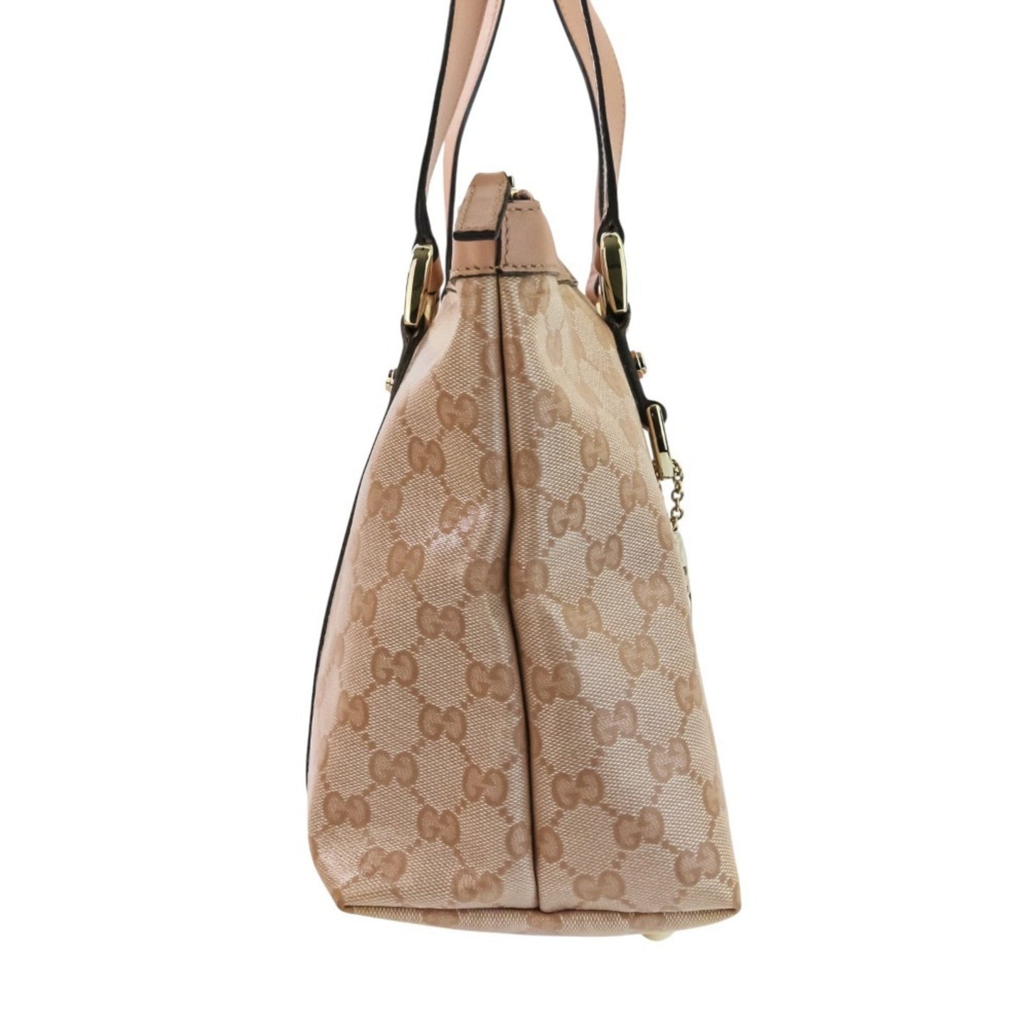 Gucci Abbey Line Gg Pattern Tote Bag With Interlocking Charm