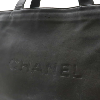 Chanel Coco Mark Tote Bag Shoulder Leather Black