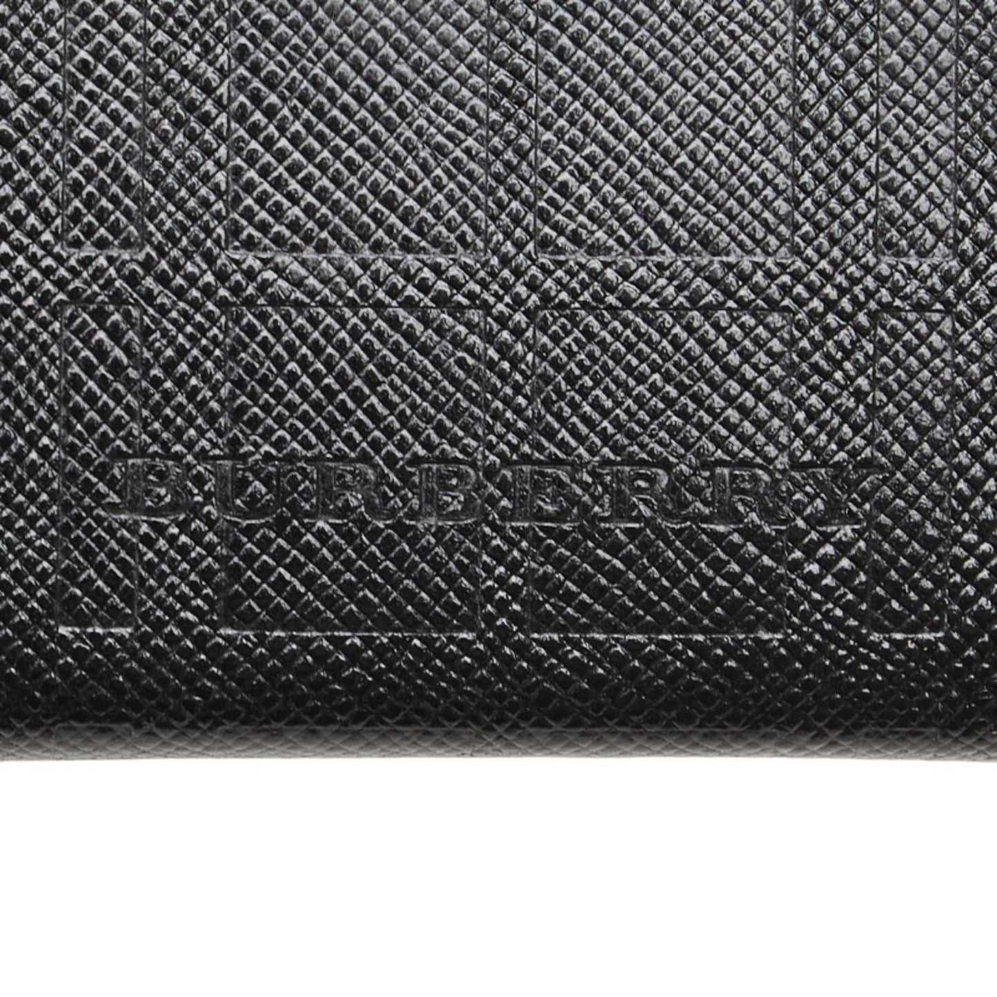 Burberry Embossed Check Nova Wallet/Coin Case With Clasp Closure
