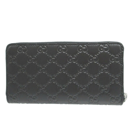 Gucci Guccissima 307987 Leather Black Round Long Wallet 0659Gucci