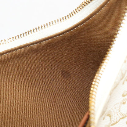 Celine Ava Triomphe Canvas Shoulder Bag (193952Bzj.01Bc) In White