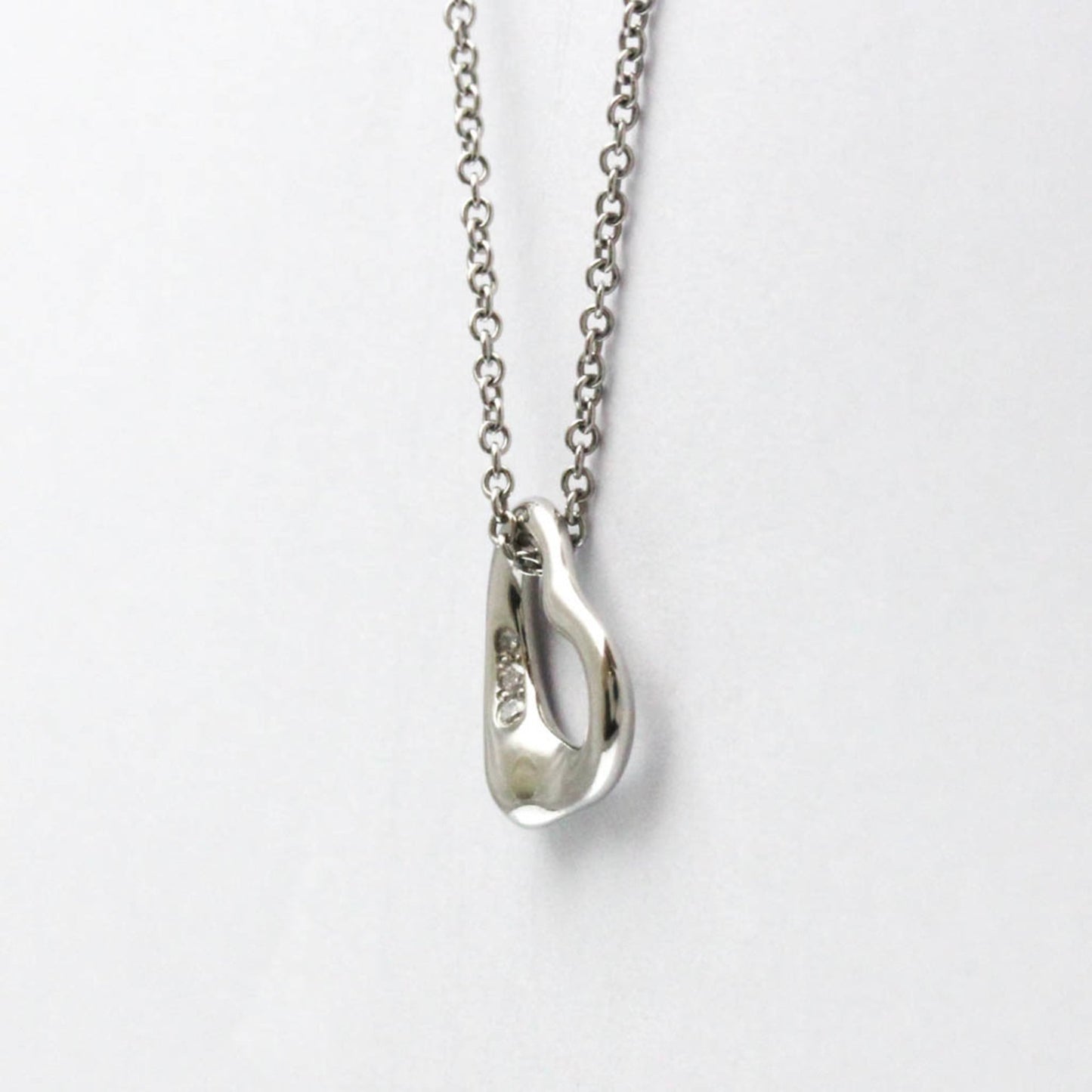 Tiffany Open Heart Necklace With Diamonds Platinum Diamond Men