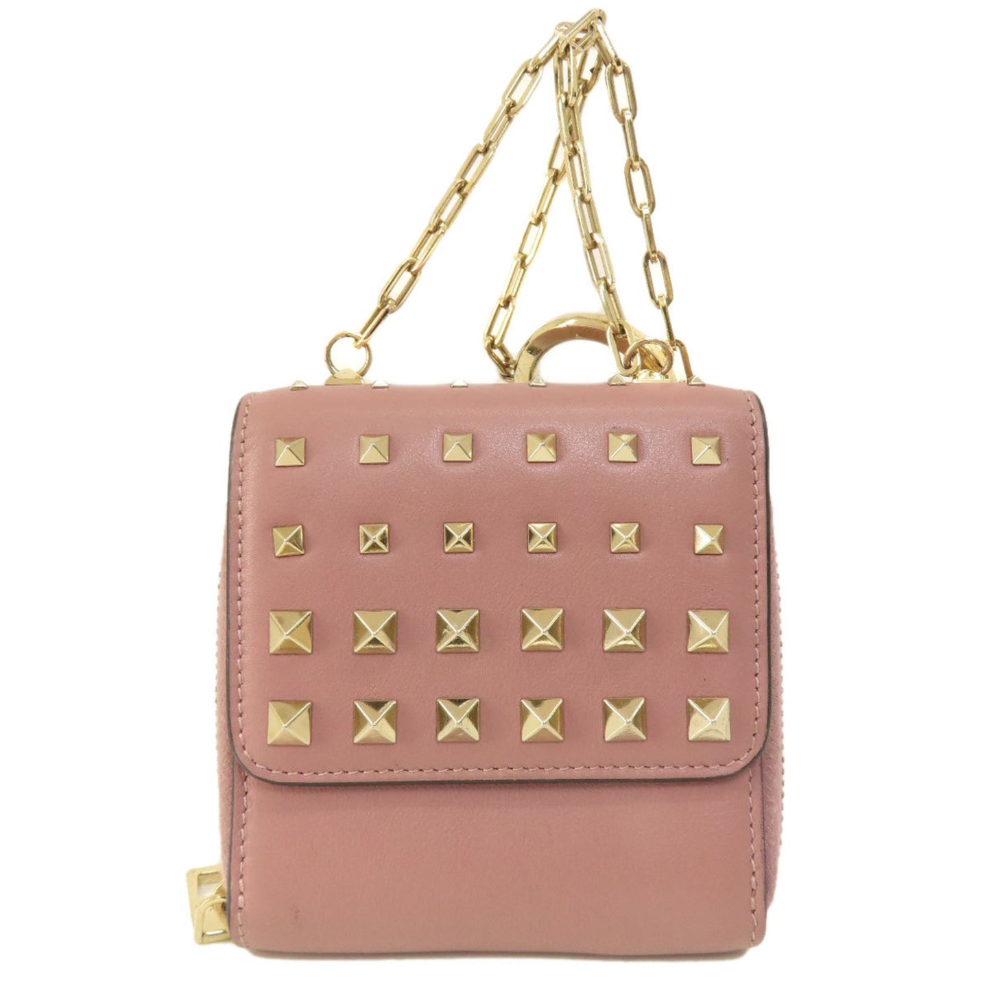 Valentino Garavani Studded Bi-Fold Wallet Leather