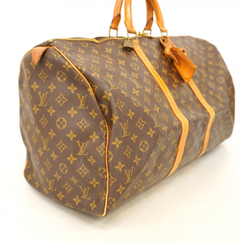 Louis Vuitton Monogram Keepall 55 Boston Bag M41424 Brown