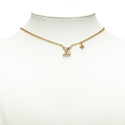 Louis Vuitton Collier Lv Iconic Rhinestone Necklace M00596 Gold Plated