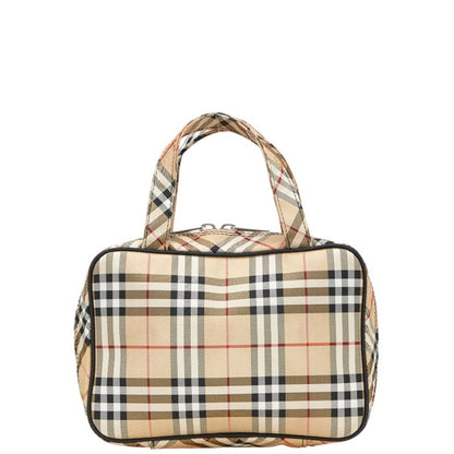 Burberry Nova Check Mini Handbag In Beige And Multicolor Canvas