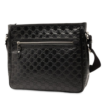 Gucci Guccissima Shoulder Bag 322080 Black Leather