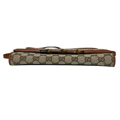Gucci Bamboo 117594 Gg Canvas Shoulder Bag