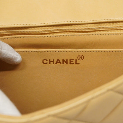 Chanel Diana Matelasse Chain Shoulder Bag In Beige Lambskin