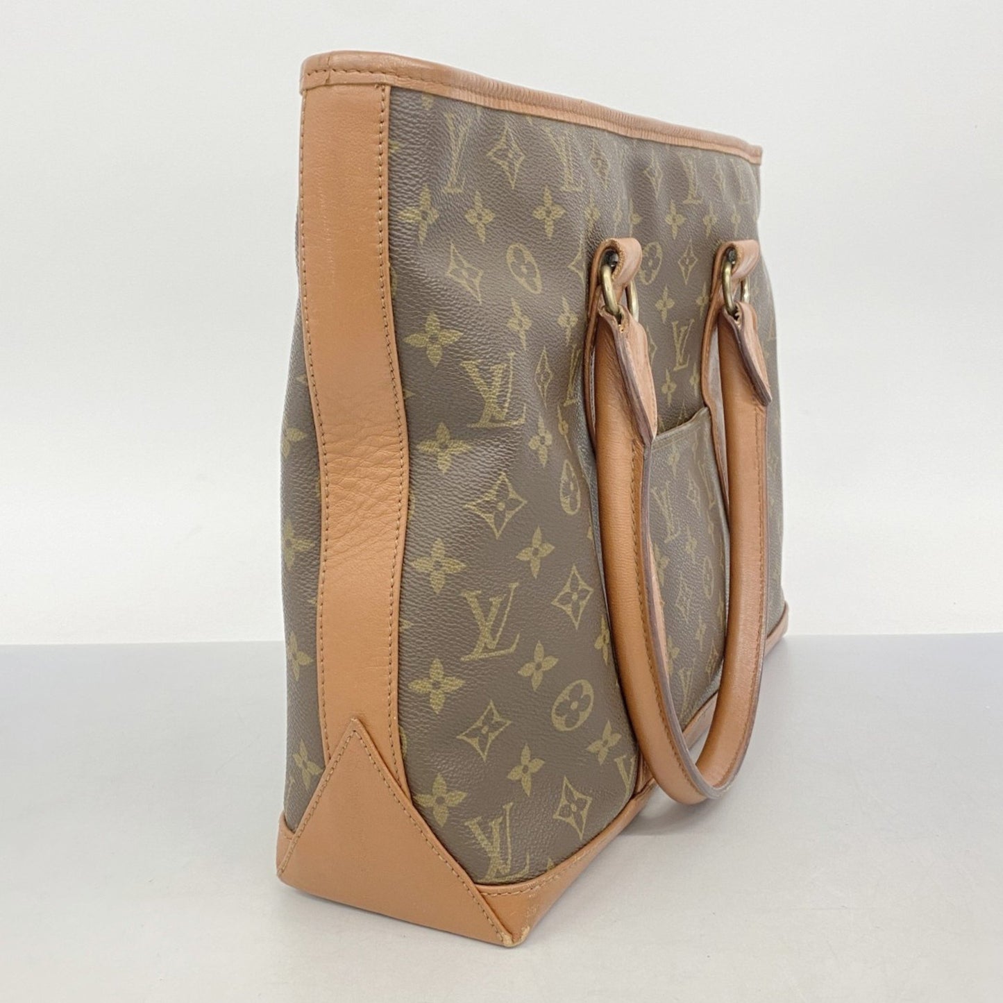 Louis Vuitton Monogram Sac Weekend Pm Tote Bag M42425 Brown