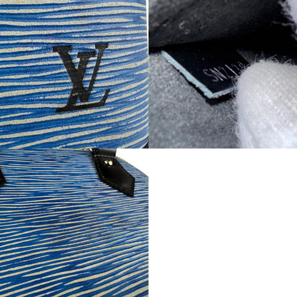 Louis Vuitton Alma Bb Handbag In Epi Denim And Leather