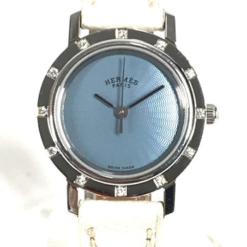 Hermes Cl4.230 Clipper Nacle 12-Piece Diamond Women'S Watch With Leather Strap