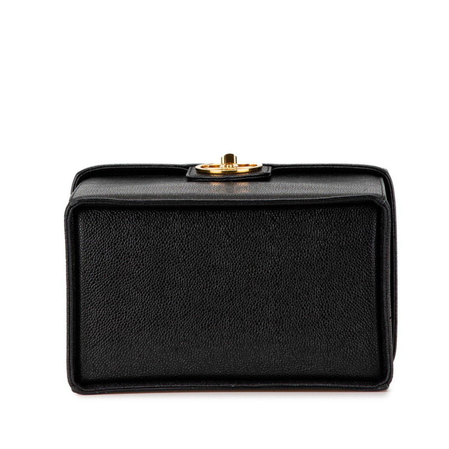 Chanel Coco Mark Vanity Bag Shoulder 2-Way Black Caviar Skin