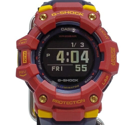 G-Shock Casio Watch Gbd-100Bar-4Jr G-Squad Barcelona Collaboration Double Name Team Color Red Blue