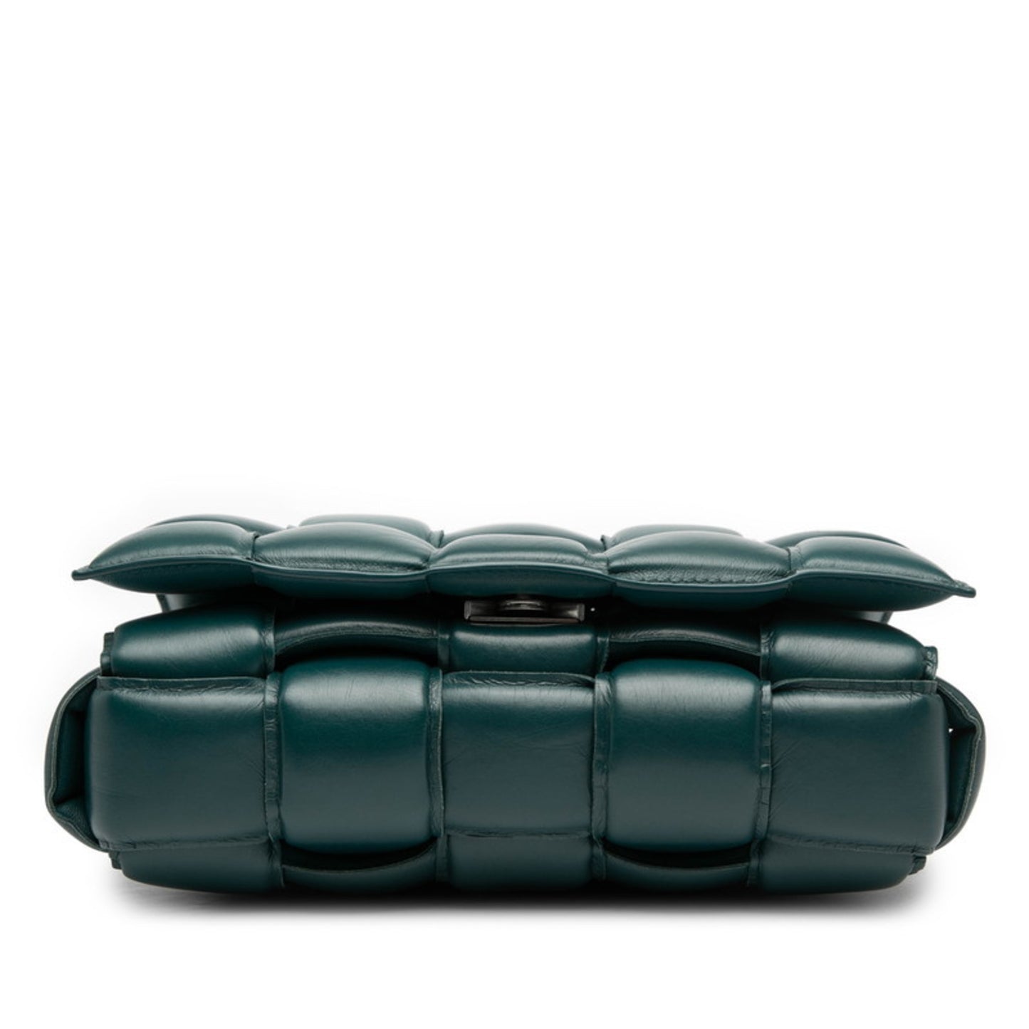 Bottega Veneta Intrecciato Padette Cassette Shoulder Bag In Green Leather