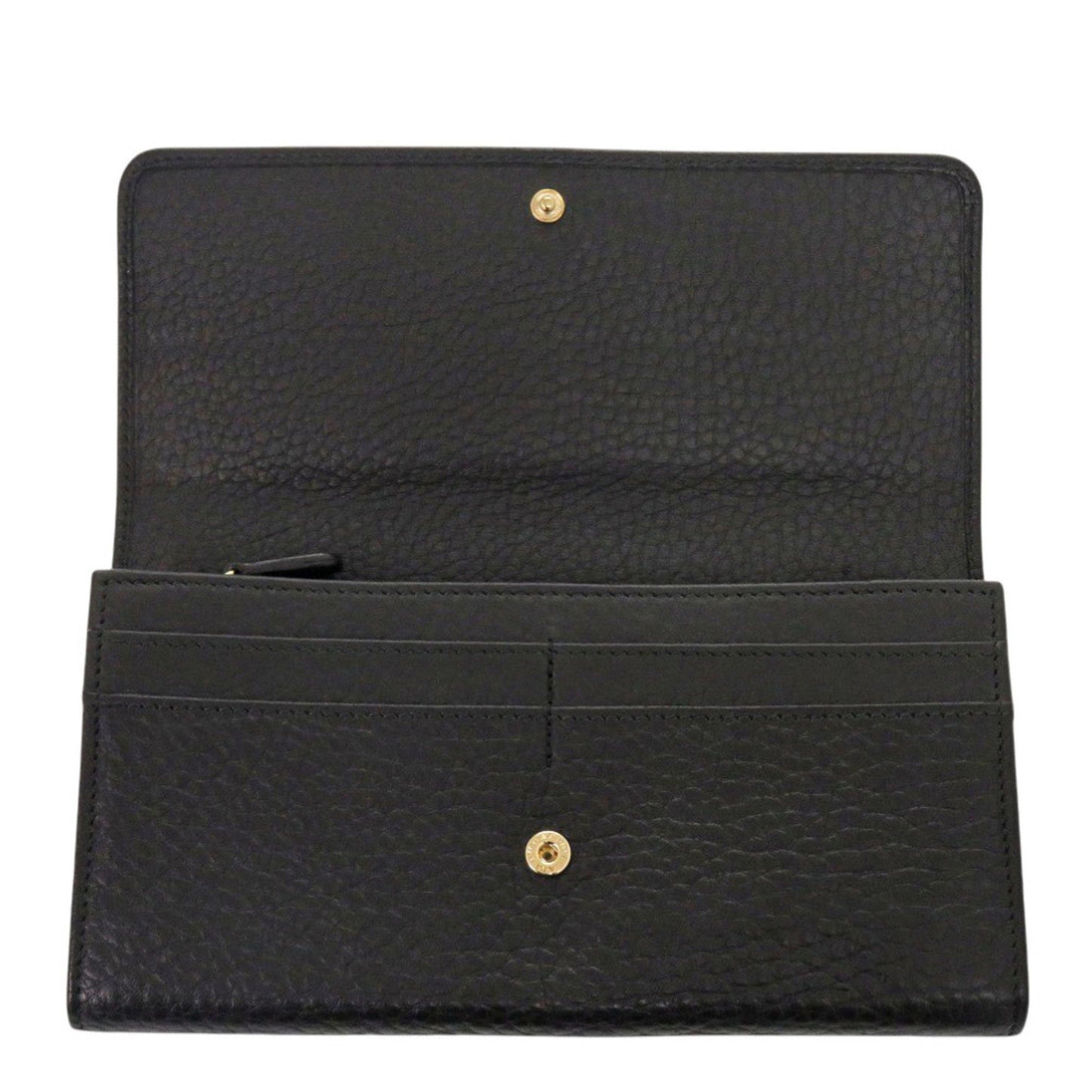 Bvlgari Monete 35963 Black Leather Long Wallet 1036 Bvlgari