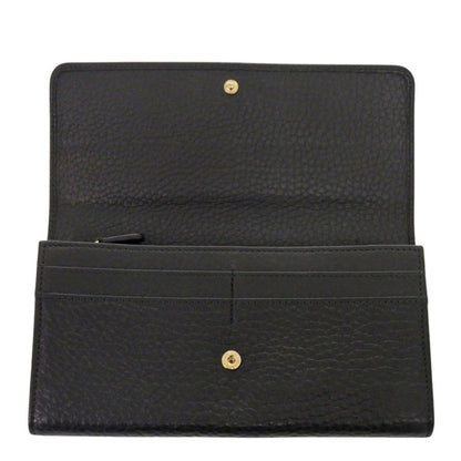 Bvlgari Monete 35963 Black Leather Long Wallet 1036 Bvlgari